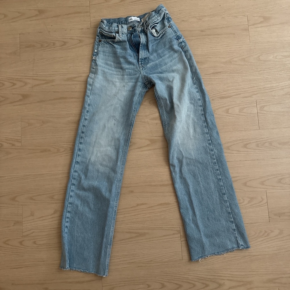 Zara Blue Straight Jeans